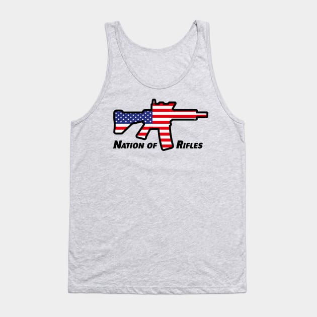 Nation Of Rifles (USA / United States Of America) Tank Top by MrFaulbaum